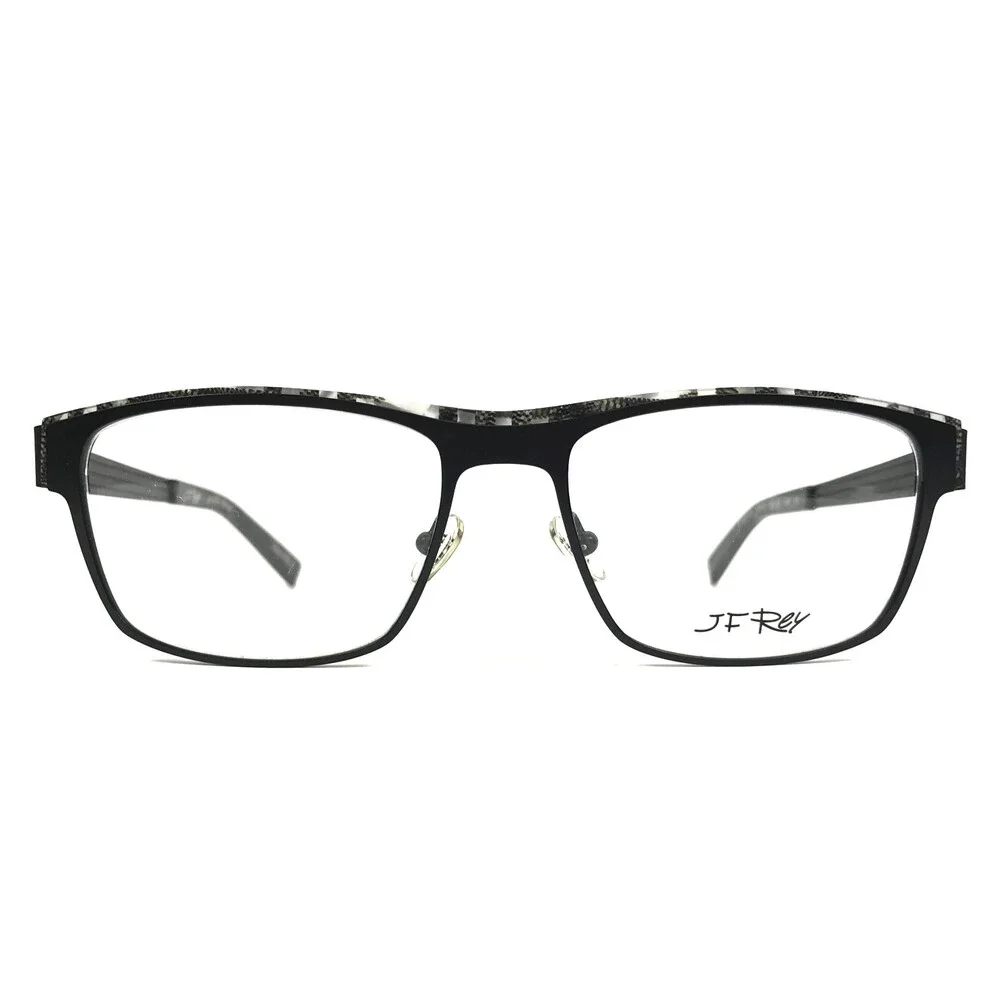 J.F. Rey Eyeglasses Frames JF2573 0010 Matte Black Gray Demi Tortoise 56-18-144